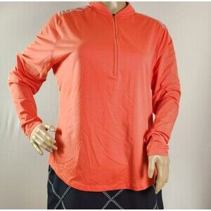 Under Armour Sweatshirt Womens XL Coral Pink 1/2 Zip